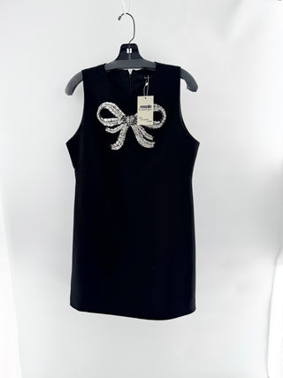 BeulaHStyle Black dress with ribbon embelishment, L