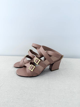 Dior leather double D sandals block heel, 40