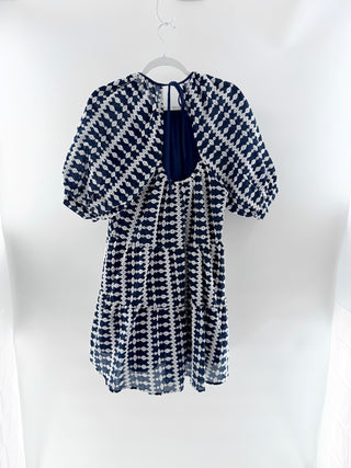 Maje embroidered mini dress, 38 FR / US 6