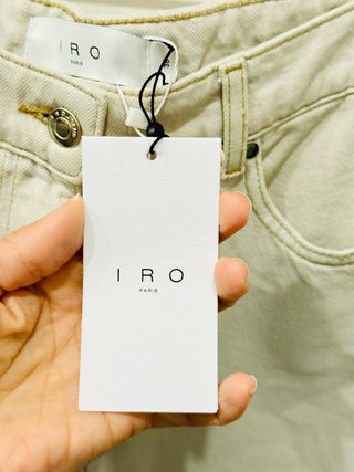 NWT IRO Paris Joce Side Cut Out Straight Jeans Dirty White Women's 36 FR / 4 US
