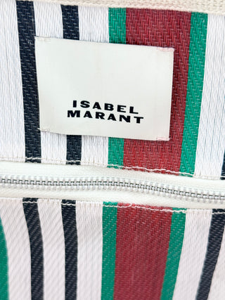 Isabel Marant darwen striped large tote bag nylon