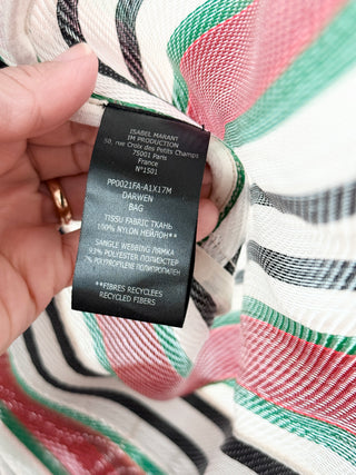 Isabel Marant darwen striped large tote bag nylon