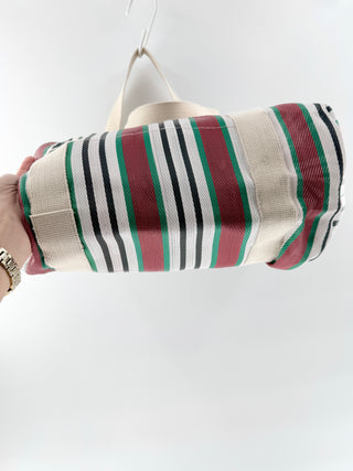 Isabel Marant darwen striped large tote bag nylon