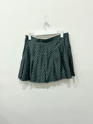 Alice & Trixie pleated 100% silk pattern mini skirt, 6