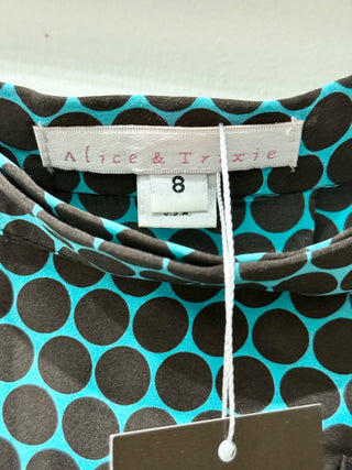 Alice & Trixie pleated 100% silk pattern mini skirt, 6