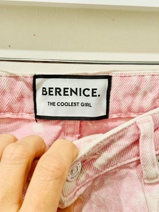 Berenice Missouridye Mom Fit Washed High-Waisted Jeans Pink/White 36 FR / 4 US