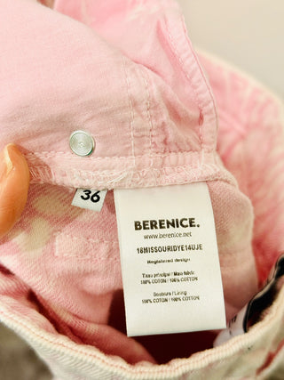 Berenice Missouridye Mom Fit Washed High-Waisted Jeans Pink/White 36 FR / 4 US