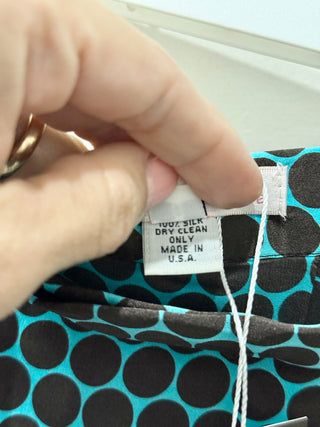 Alice & Trixie pleated 100% silk pattern mini skirt, 6