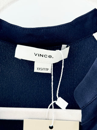 Vince 100% silk blouse top, XXS - oversized
