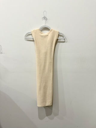 Courreges Paris sleeveles front twist mini dress terry, XS