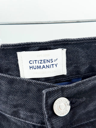 Citizens of Humanity denim jeans featuring high-rise waist and relaxed wide leg, 28