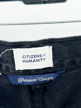 Citizens of Humanity denim jeans featuring high-rise waist and relaxed wide leg, 28
