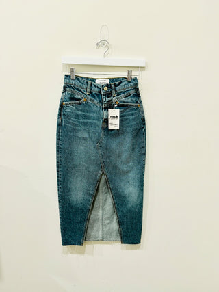 Reformation denim maxi skirt, 23 / XS