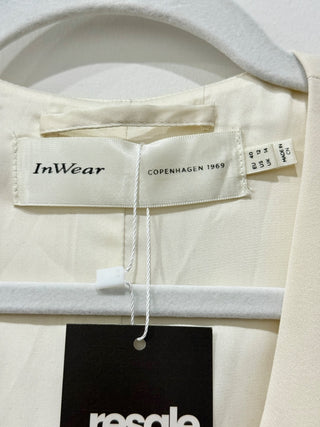 Inwear Sleeveless Wide Strap V-Neck A-Line Maxi Dress Cream Women's Size 12