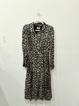 Suncoo Paris long shirt animal print button front dress, T 2 / M