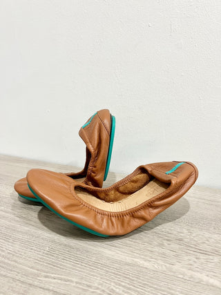 Tieks Nappa Leather Slip On Round Toe Ballet Flats Chestnut Women's Size US 7