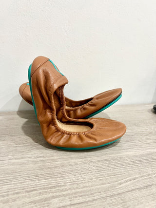 Tieks Nappa Leather Slip On Round Toe Ballet Flats Chestnut Women's Size US 7