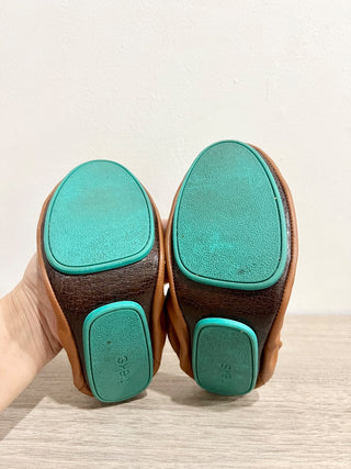 Tieks Nappa Leather Slip On Round Toe Ballet Flats Chestnut Women's Size US 7