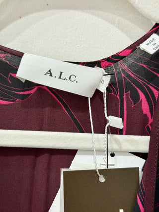 A.L.C. emery wrap floral print mini dress, 0