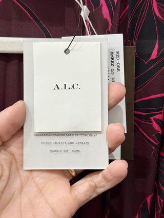 A.L.C. emery wrap floral print mini dress, 0