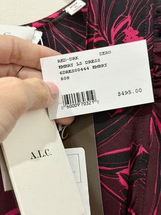 A.L.C. emery wrap floral print mini dress, 0