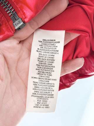 Alice & Olivia latex coated puffer coat jacket, S