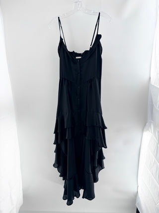 Suki So Black ruffle dress, L