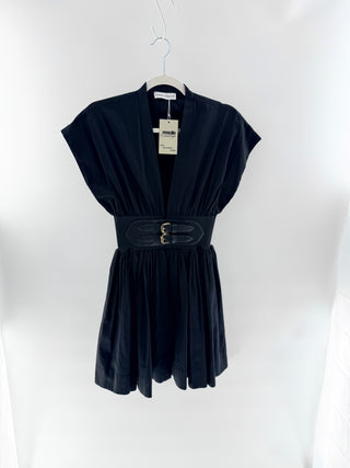 Karina Grimaldi cotton mini dress with elastic belt, XS