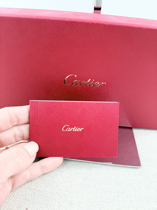 NWT Guirlande de Cartier Flap international Wallet Burgundy Calfskin Golden Trim