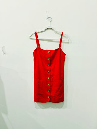 J crew sleeveless mini front button mini dress, S