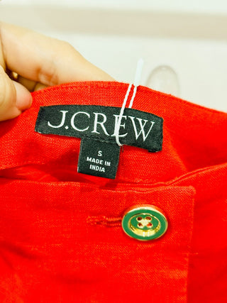 J crew sleeveless mini front button mini dress, S