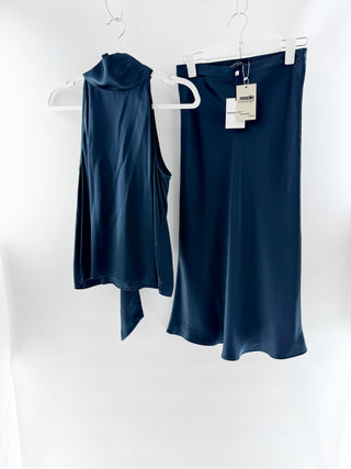 Generation love silk set sleeveless top and maxi skirt, XS