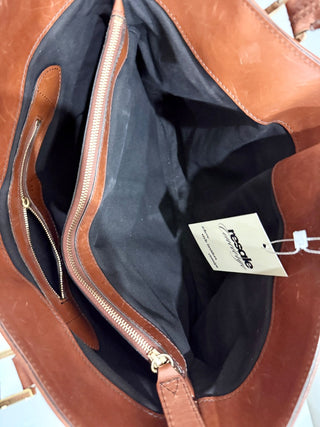 Burberry Leather Bridle House Check Canvas Lynher Tote Bag Brown Medium