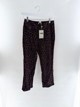 Maeve crop leopard stretchy pants, 4 P