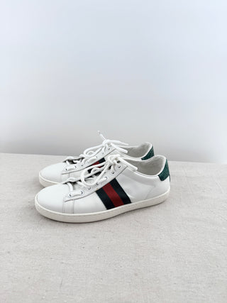 Gucci classic leather sneakers, 36