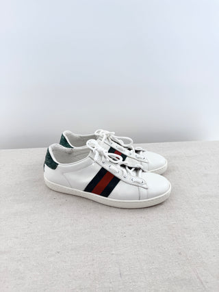 Gucci classic leather sneakers, 36