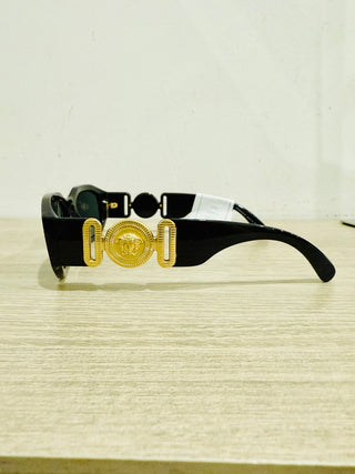 Versace 4361 sunglasses with gold medusa embellishments