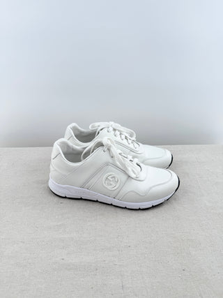 Gucci leather sneakers with GG detail, 35.5