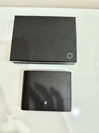 Montblanc Sartorial 6cc 2 View Pockets Leather Wallet Black