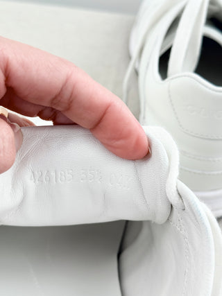 Gucci leather sneakers with GG detail, 35.5