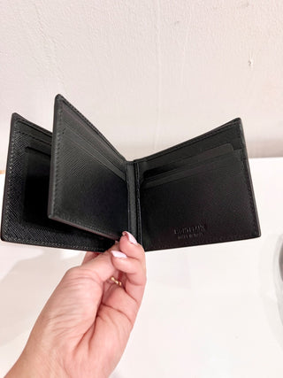 Montblanc Sartorial 6cc 2 View Pockets Leather Wallet Black