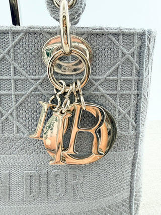 Dior embroidered medium d lite bag