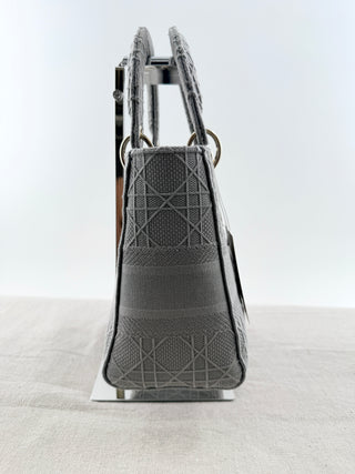 Dior embroidered medium d lite bag