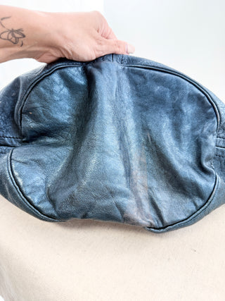 Chloe metallic leather large leather bag