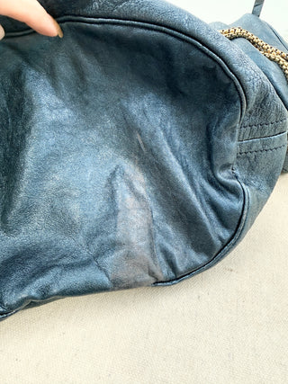 Chloe metallic leather large leather bag