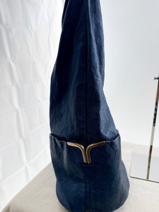 Chloe metallic leather large leather bag
