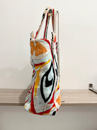 Emilio Pucci terry cloth pattern large tote bag