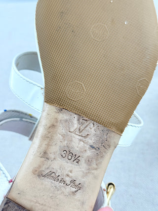 Louis Vuitton multicolor monogram patent sandals, 36.5