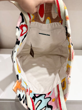 Emilio Pucci terry cloth pattern large tote bag