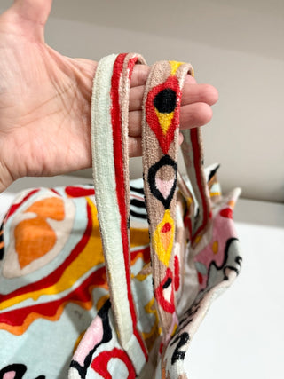 Emilio Pucci terry cloth pattern large tote bag